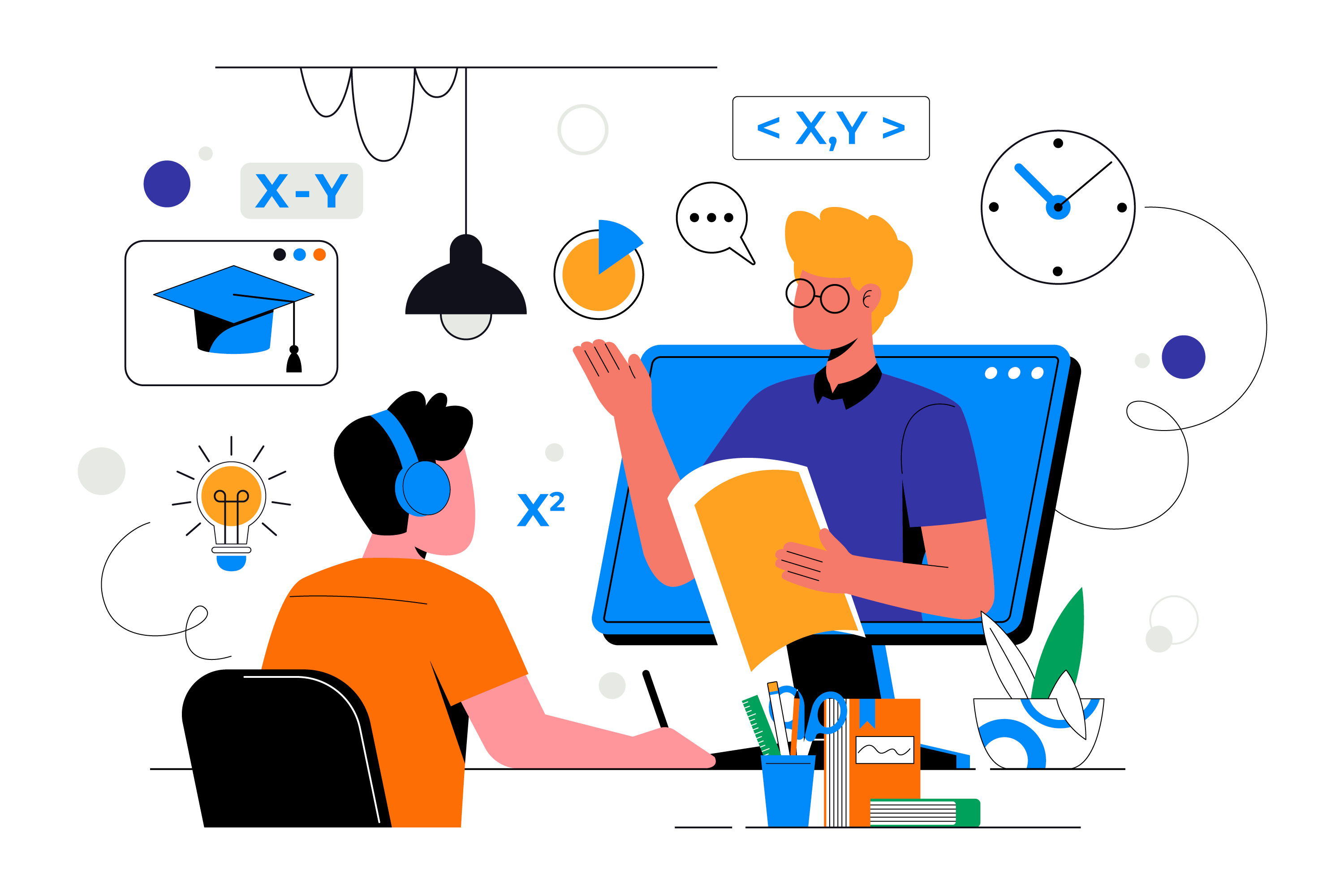 Online tutor illustration